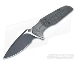 WE Knife Co Nitida 707A Grey Titanium Flipper Carbon Fiber Black SW S35VN