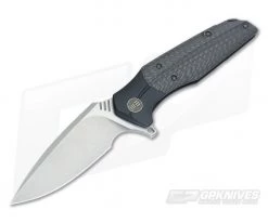 WE Knife Co Nitida 707F Black Titanium Flipper Carbon Fiber Stonewashed S35VN