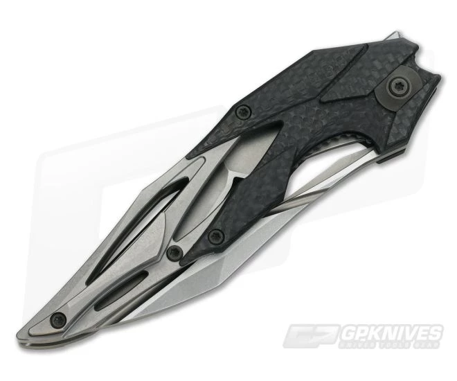 WE Knives 719B Eschaton Isham Flipper Carbon Fiber Titanium Stonewashed M390 4 WE Knives 719B Eschaton Isham Flipper Carbon Fiber Titanium Stonewashed M390 - Image 2