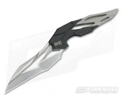 WE Knives 719B Eschaton Isham Flipper Carbon Fiber Titanium Stonewashed M390
