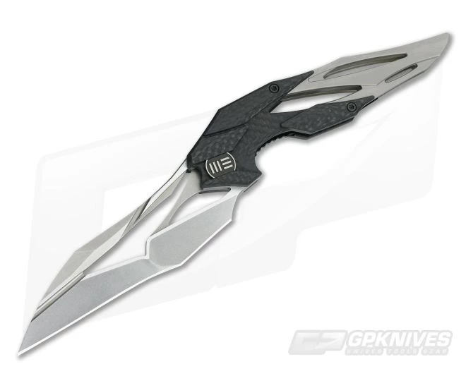 WE Knives 719B Eschaton Isham Flipper Carbon Fiber Titanium Stonewashed M390 3 WE Knives 719B Eschaton Isham Flipper Carbon Fiber Titanium Stonewashed M390