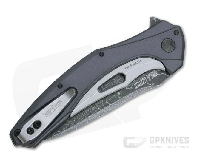 Kershaw Bareknuckle Damascus Sub-Frame Lock KVT Bearing Flipper 7777DAM 4 Kershaw Bareknuckle Damascus Sub-Frame Lock KVT Bearing Flipper 7777DAM - Image 2