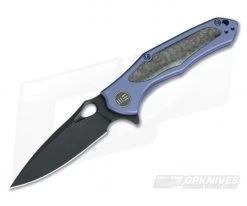 WE Knife 804A Vapor Blue Titanium Carbon Fiber Black Stonewash S35VN Frame Lock Flipper