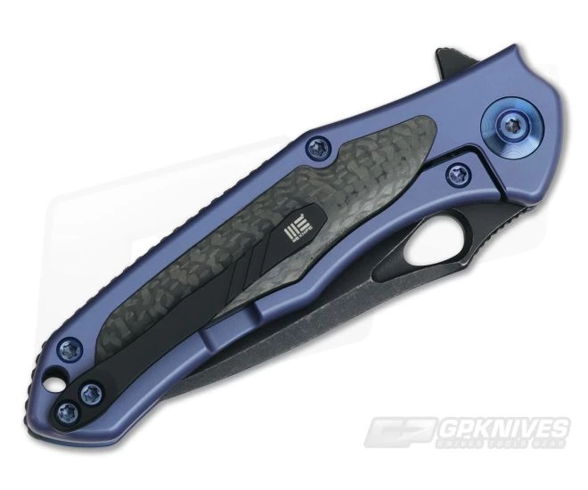 WE Knife 804A Vapor Blue Titanium Carbon Fiber Black Stonewash S35VN Frame Lock Flipper 4 WE Knife 804A Vapor Blue Titanium Carbon Fiber Black Stonewash S35VN Frame Lock Flipper - Image 2