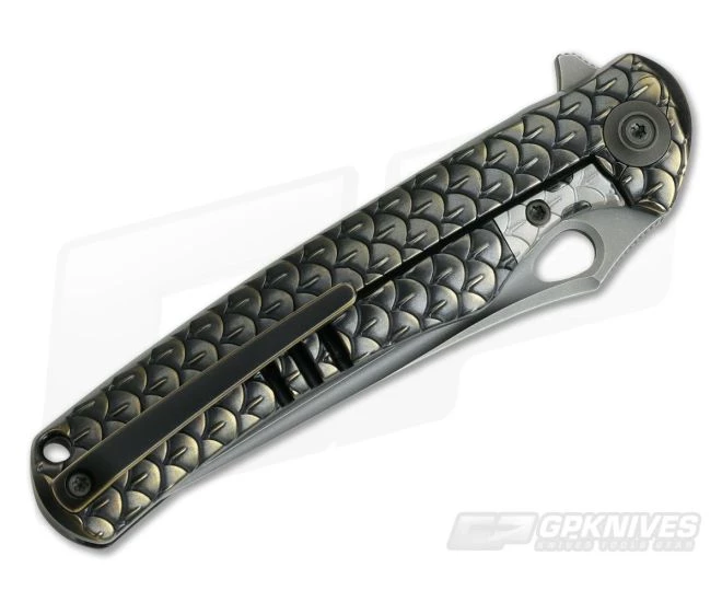 WE Knives 819A Drakon Bronze Titanium Integral Flipper Stonewashed M390 4 WE Knives 819A Drakon Bronze Titanium Integral Flipper Stonewashed M390 - Image 2