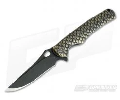 WE Knives 819B Drakon Bronze Titanium Integral Flipper Black Stonewash M390