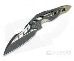 WE Knives Arrakis Isham Flipper Carbon Fiber Champagne Titanium Black M390 906CF-B