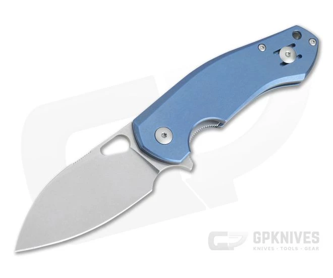 GiantMouse ACE Biblio Blue Titanium Stonewashed M390 Liner Lock Flipper 3 GiantMouse ACE Biblio Blue Titanium Stonewashed M390 Liner Lock Flipper