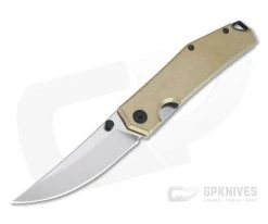 GiantMouse ACE Clyde Tumbled Brass Satin M390 Liner Lock Folder
