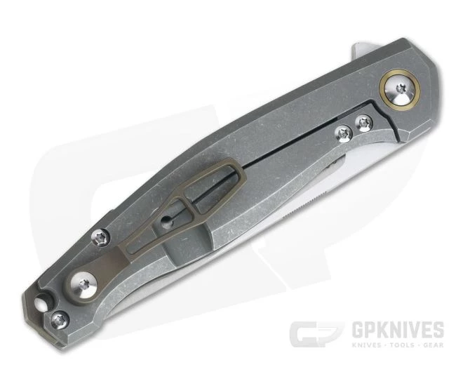 GiantMouse ACE Sonoma Satin M390 Stonewashed Titanium Frame Lock Flipper 4 GiantMouse ACE Sonoma Satin M390 Stonewashed Titanium Frame Lock Flipper - Image 2