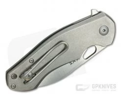 GiantMouse ACE Biblio Stonewashed Titanium Satin M390 Liner Lock Flipper -Outlet Flippers Store biblio ti satin 2 1