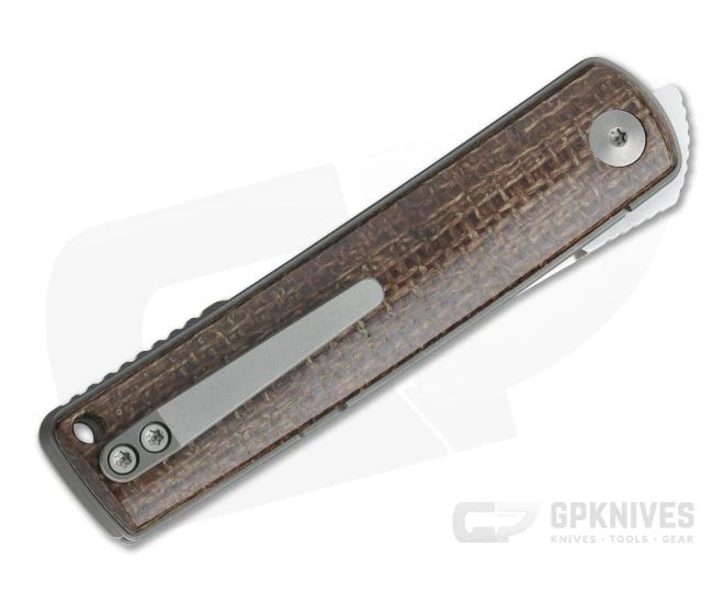 Reate Knives Bushido Brown Burlap Micarta Stonewashed M390 Kwaiken Front Flipper 4 Reate Knives Bushido Brown Burlap Micarta Stonewashed M390 Kwaiken Front Flipper - Image 2