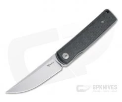 Reate Knives Bushido Carbon Fiber Stonewashed M390 Kwaiken Front Flipper