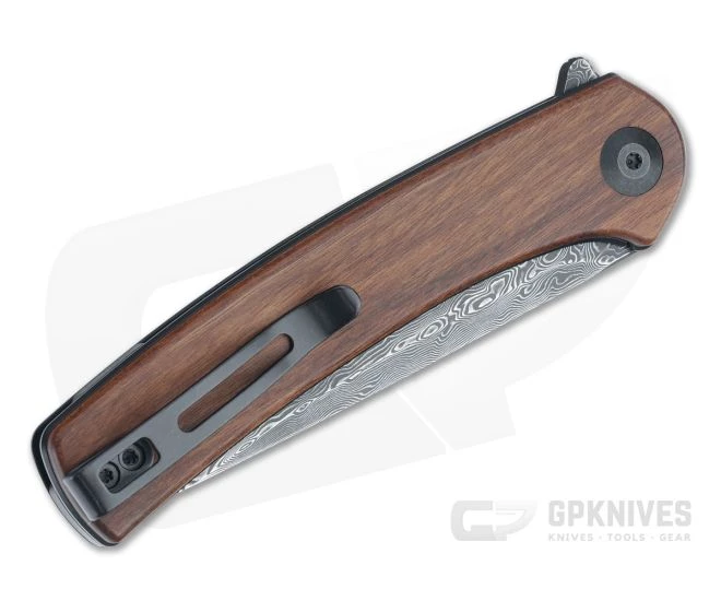CIVIVI Mini Asticus Black Damascus Cuibourtia Wood Liner Lock Flipper C19026B-DS2 4 CIVIVI Mini Asticus Black Damascus Cuibourtia Wood Liner Lock Flipper C19026B-DS2 - Image 2