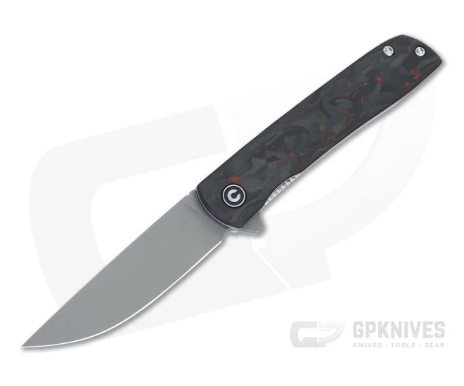 CIVIVI Bo Zinker Gray Stonewashed Nitro-V Red Carbon Fiber Liner Lock Flipper C20009B-B 3 CIVIVI Bo Zinker Gray Stonewashed Nitro-V Red Carbon Fiber Liner Lock Flipper C20009B-B