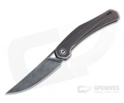 CIVIVI Lazar Isham Black Hand Rubbed Damascus Copper Front Flipper C20013-DS1