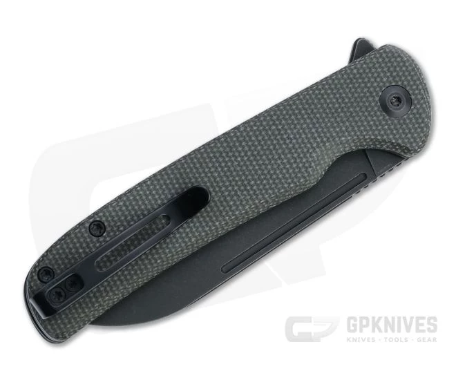 CIVIVI Chevalier Black Stonewashed 14C28N Green Micarta Button Lock Flipper C20022-2 4 CIVIVI Chevalier Black Stonewashed 14C28N Green Micarta Button Lock Flipper C20022-2 - Image 2