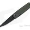 CIVIVI x Lundquist Lumi Black Stonewashed 14C28N Green Micarta Top Flipper C20024-1 -Outlet Flippers Store c20024 1 1 1