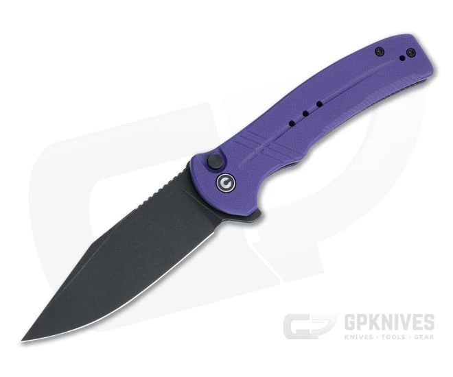 CIVIVI Cogent Button Lock Flipper Black Stonewashed 14C28N Purple G10 Folder C20038D-2 3 CIVIVI Cogent Button Lock Flipper Black Stonewashed 14C28N Purple G10 Folder C20038D-2