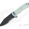 CIVIVI Cogent Button Lock Flipper Serrated Black Stonewashed 14C28N Natural G10 Folder C20038E-3