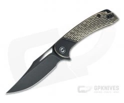 CIVIVI Dogma C2005E Black Polished Brass Black Stonewashed D2 Liner Lock Flipper