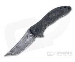 CIVIVI Synergy3 Tanto Black Damascus Carbon Fiber/G10 Liner Lock Flipper C20075B-DS1
