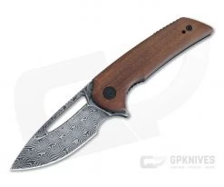CIVIVI Odium Ferrum Forge Black Damascus Cuibourtia Wood Liner Lock Flipper C2010DS-1
