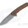CIVIVI Keen Nadder Gray Stonewashed N690 Brown Micarta Liner Lock Flipper C2021B