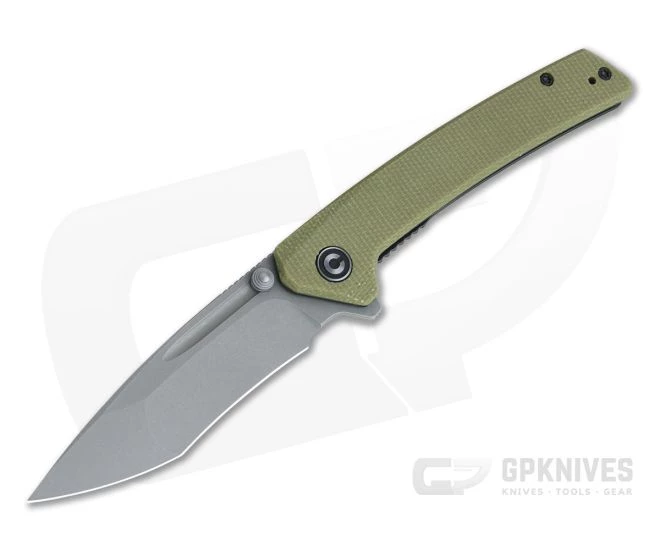 CIVIVI Keen Nadder Gray Stonewashed N690 Olive Micarta Liner Lock Flipper C2021C 3 CIVIVI Keen Nadder Gray Stonewashed N690 Olive Micarta Liner Lock Flipper C2021C