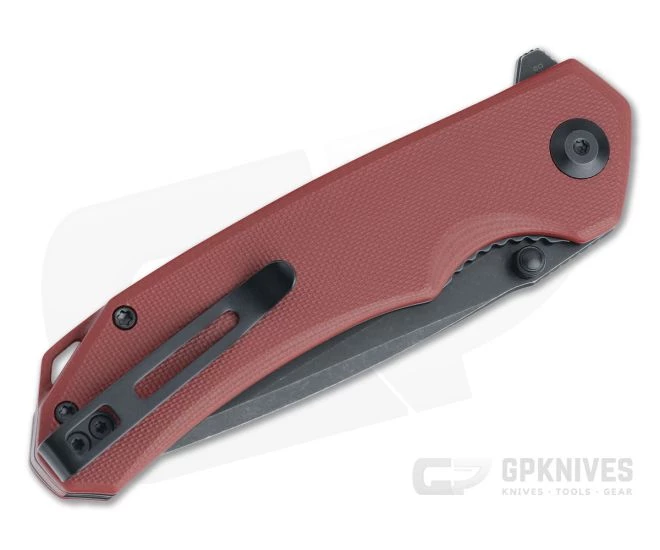 CIVIVI Brazen Tanto Burgundy G10 Black Stonewashed D2 Liner Lock Flipper C2023B 4 CIVIVI Brazen Tanto Burgundy G10 Black Stonewashed D2 Liner Lock Flipper C2023B - Image 2