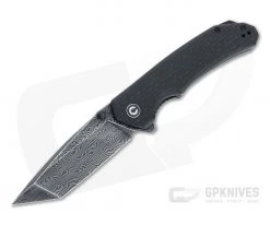 CIVIVI Brazen Tanto Black Damascus Coarse Black Micarta Liner Lock Flipper C2023DS-1
