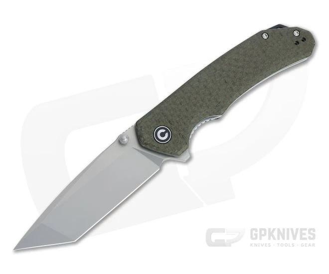 CIVIVI Brazen Tanto Bead Blast D2 Coarse Green Micarta Liner Lock Flipper C2023F 3 CIVIVI Brazen Tanto Bead Blast D2 Coarse Green Micarta Liner Lock Flipper C2023F