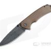 CIVIVI Brazen Drop Point Brown Micarta Black Damascus Liner Lock Flipper C2102DS-1