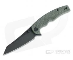 CIVIVI x Kaila Cumings P87 Folder Black Stonewashed Nitro-V Green Micarta Folding Knife C21043-3