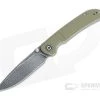 CIVIVI Imperium Black Hand Rubbed Damascus Olive Micarta Front Flipper C2107DS-2 -Outlet Flippers Store c2107ds 2 1 1