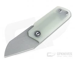 CIVIVI Ki-V Ostap Hel Gray Stonewashed 9Cr18MoV Jade G10 Slip Joint Top Flipper C2108A