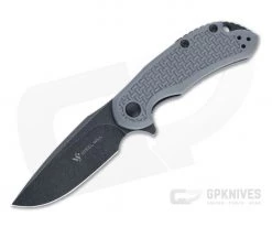 Steel Will Cutjack Mini Black Stonewashed D2 Gray FRN Liner Lock Flipper C22M-1GB