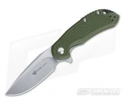 Steel Will Cutjack Mini OD Green FRN Flipper Satin D2 C22M-1OD