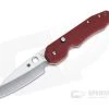 Spyderco Smock Top Flipper Red Grooved G10 Putman Custom Scales -Outlet Flippers Store c240cfp pbs 011