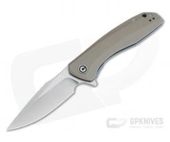 CIVIVI Baklash Tan G10 Liner Lock Satin Blade Flipper C801B