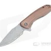 CIVIVI Baklash Damascus Stonewashed Copper Liner Lock Flipper C801DS-2 -Outlet Flippers Store c801ds 2