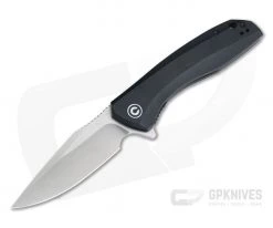 CIVIVI Baklash Black Ebony Wood Liner Lock Satin Blade Flipper C801E