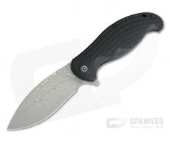 CIVIVI Naja C802DS Black G10 Damascus Liner Lock Flipper