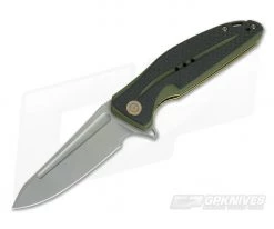 CIVIVI Statera C901B Green G10 & Carbon Fiber Stonewashed D2 Liner Lock Flipper