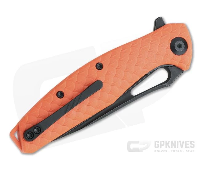 CIVIVI Wyvern Black Stonewashed D2 Orange Scale FRN Liner Lock Flipper C902G 4 CIVIVI Wyvern Black Stonewashed D2 Orange Scale FRN Liner Lock Flipper C902G - Image 2