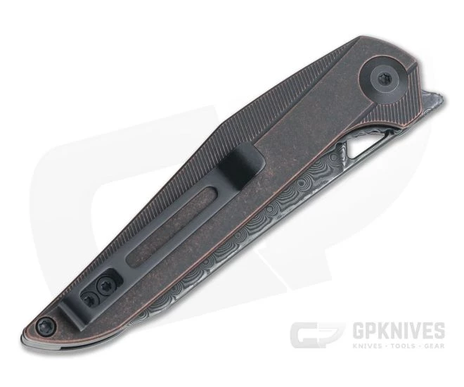 CIVIVI Mckenna Isham Copper Black Damascus Liner Lock Top Flipper C905DS-3 4 CIVIVI Mckenna Isham Copper Black Damascus Liner Lock Top Flipper C905DS-3 - Image 2