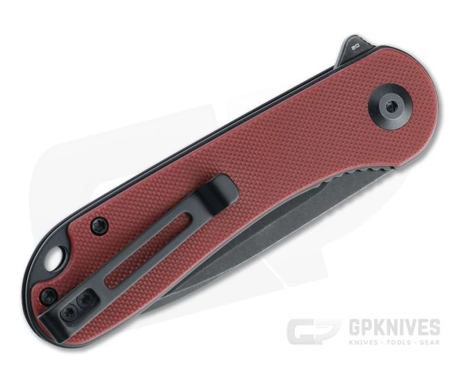 CIVIVI Elementum Black Stonewashed D2 Burgundy G10 Liner Lock Flipper C907A-1 4 CIVIVI Elementum Black Stonewashed D2 Burgundy G10 Liner Lock Flipper C907A-1 - Image 2
