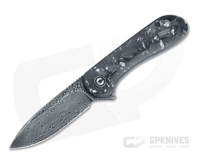 CIVIVI Elementum Black Damascus Silvery Carbon Fiber Shred Liner Lock Flipper C907C-DS2 3 CIVIVI Elementum Black Damascus Silvery Carbon Fiber Shred Liner Lock Flipper C907C-DS2