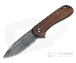 CIVIVI Elementum Black Damascus Cuibourtia Wood Liner Lock Flipper C907DS-2