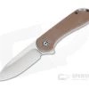 CIVIVI Elementum C907M Brown Canvas Micarta Satin D2 Liner Lock Flipper -Outlet Flippers Store c907m 2